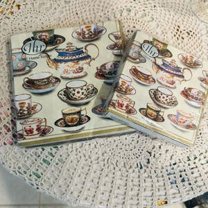 New Tea Time Party Napkins bridal shower birthday tea party